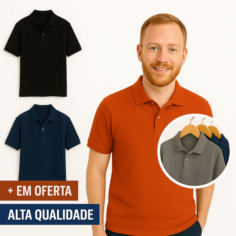 COMPRE 1 LEVE 3  Polo Piquet Premium