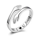 Anel Abraço de Prata