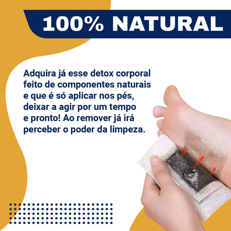 Patch ZeroTox™ | Adesivo Detox Para Os Pés - Elimina Toxinas Enquanto Seu Corpo Descansa