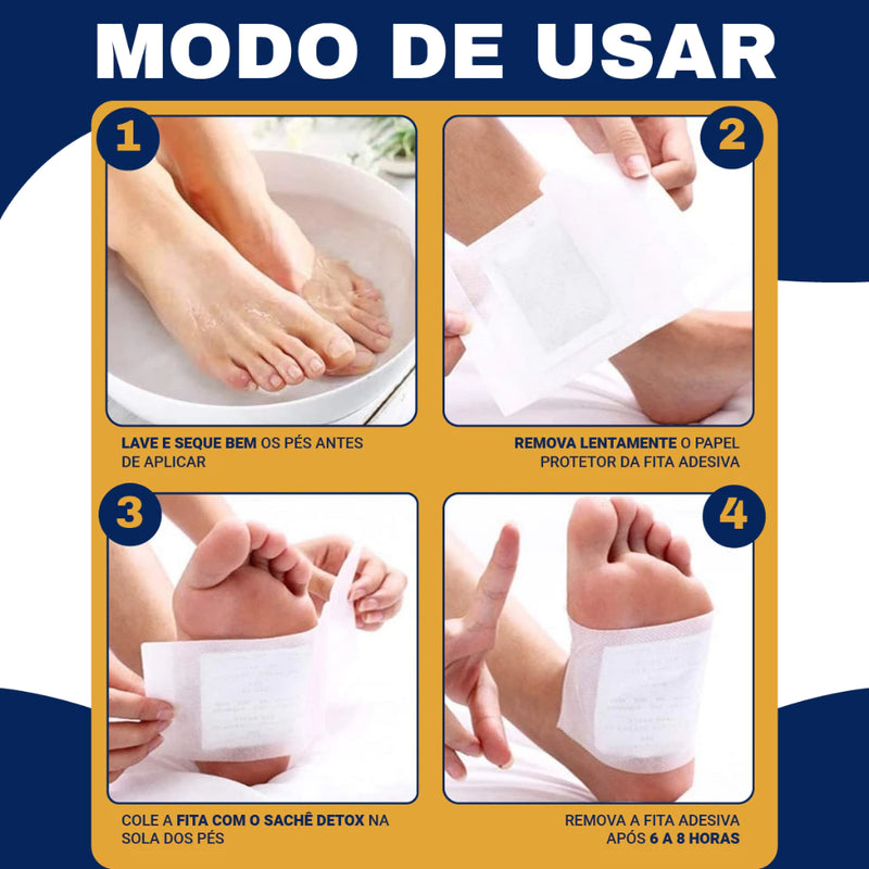 Patch ZeroTox™ | Adesivo Detox Para Os Pés - Elimina Toxinas Enquanto Seu Corpo Descansa