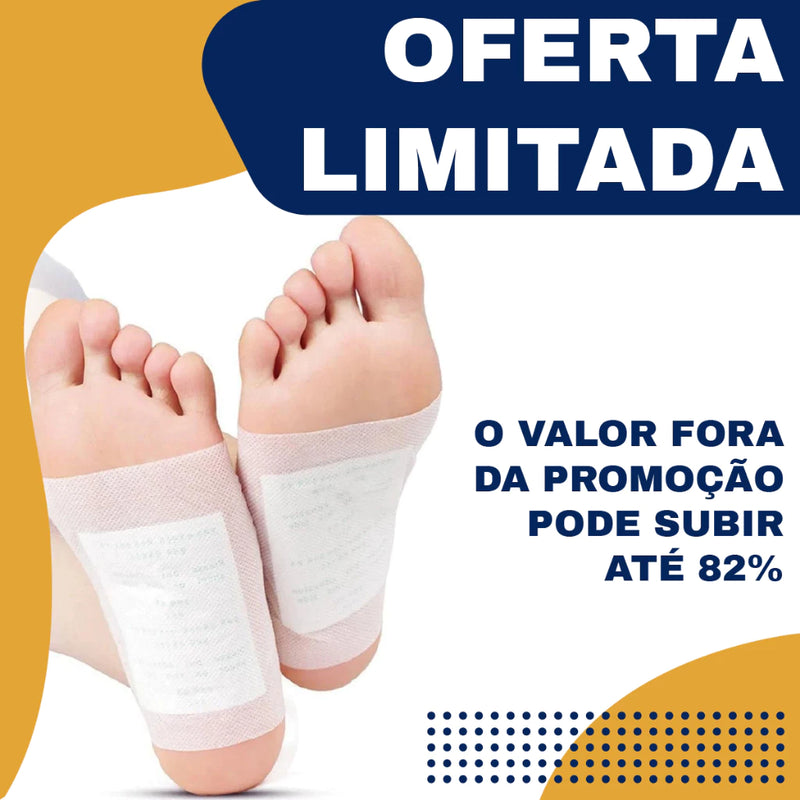Patch ZeroTox™ | Adesivo Detox Para Os Pés - Elimina Toxinas Enquanto Seu Corpo Descansa